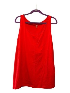 GAP Bright Red Scoop Neck Tank Top